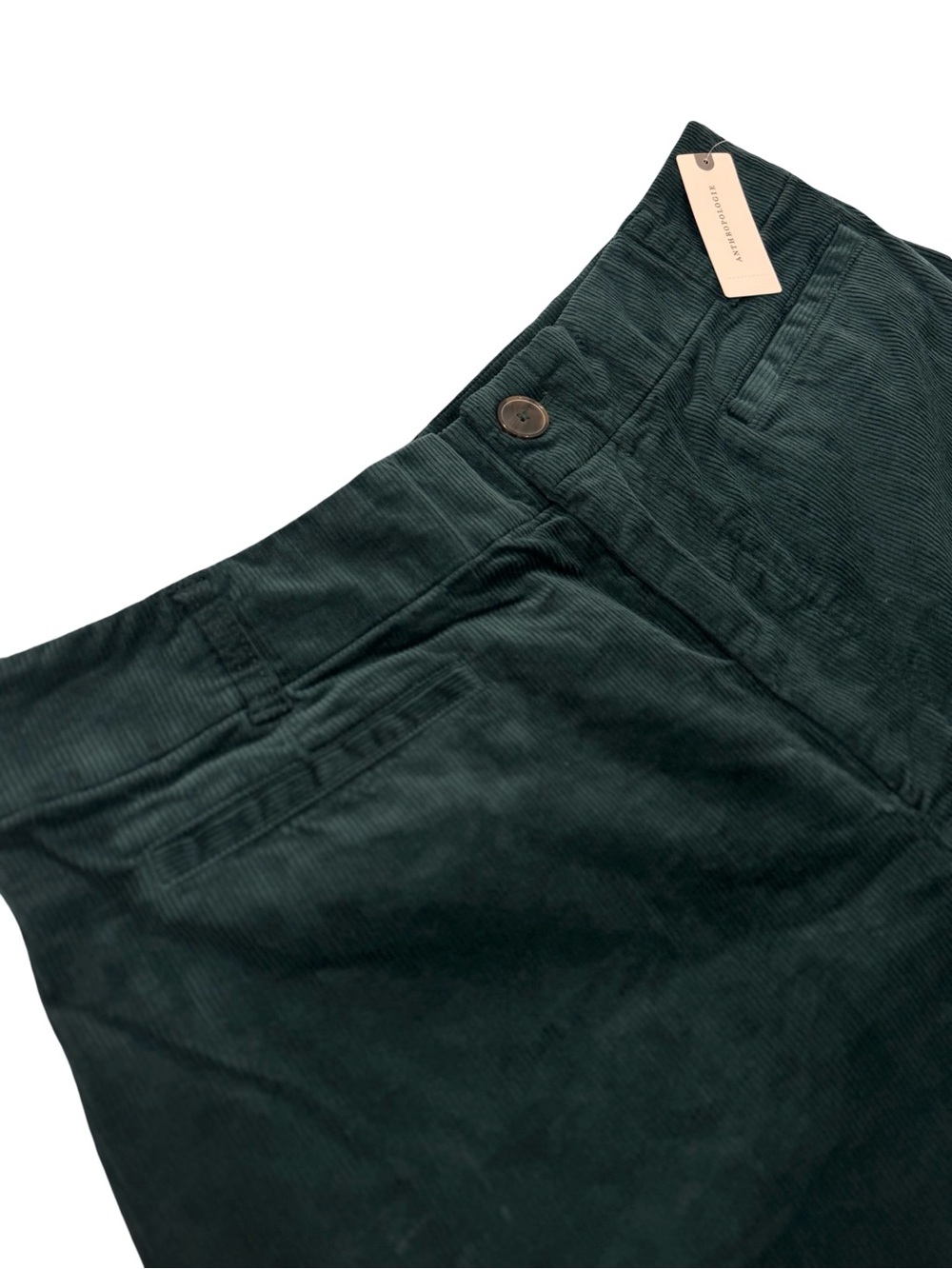 Anthropologie Green Corduroy Wide Leg Pants - Picture 9 of 15